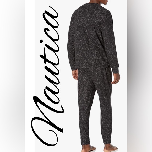 B10 NWT Nautica Pants Set Men's 2-Pc. Waffle-Knit T-Shirt & Pajama Size S. - Picture 2 of 8
